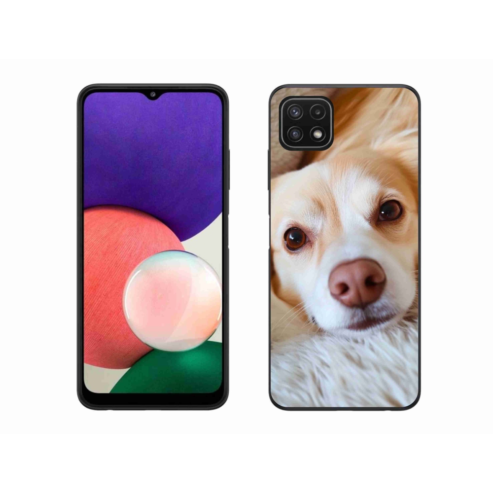 Gél védőhuzat mmCase Samsung Galaxy A22 5G - Aranyos csivava - Samsung Galaxy A22 5G számára