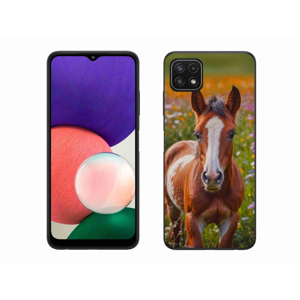 Gél borítás mmCase Samsung Galaxy A22 5G - aranyos csikóhoz