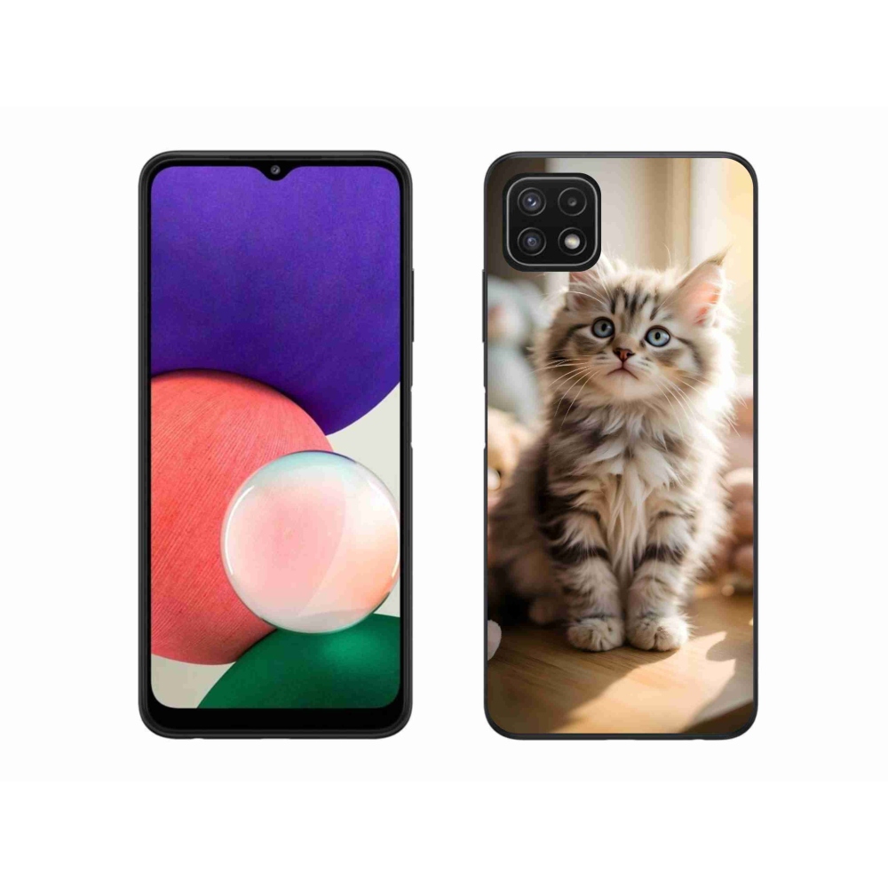 Gél borítás mmCase Samsung Galaxy A22 5G - aranyos cica 10