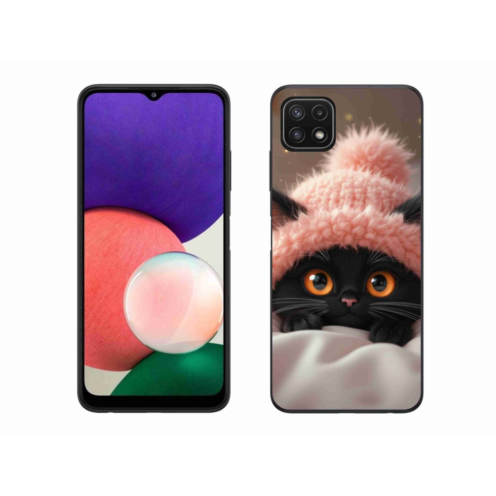 Gél borítás mmCase Samsung Galaxy A22 5G - aranyos cica 7