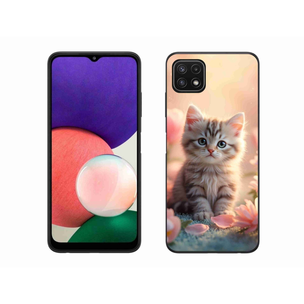 Gél borítás mmCase Samsung Galaxy A22 5G - aranyos cica 8
