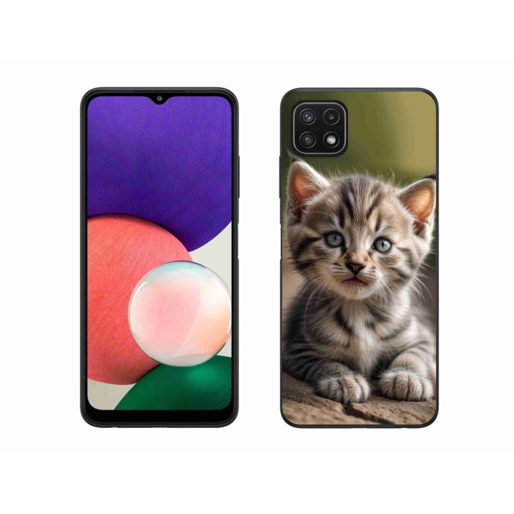 Gél borítás mmCase Samsung Galaxy A22 5G - aranyos cica 9