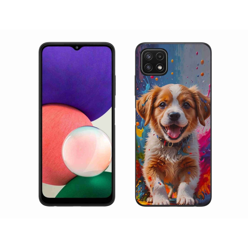 Gél borítás mmCase Samsung Galaxy A22 5G - aranyos kiskutya 3