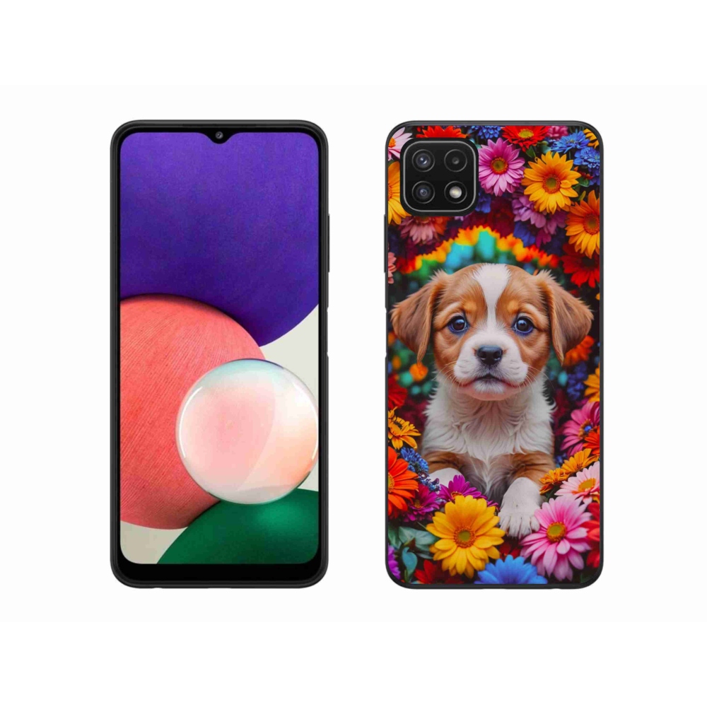 Gél borítás mmCase Samsung Galaxy A22 5G - aranyos kiskutya