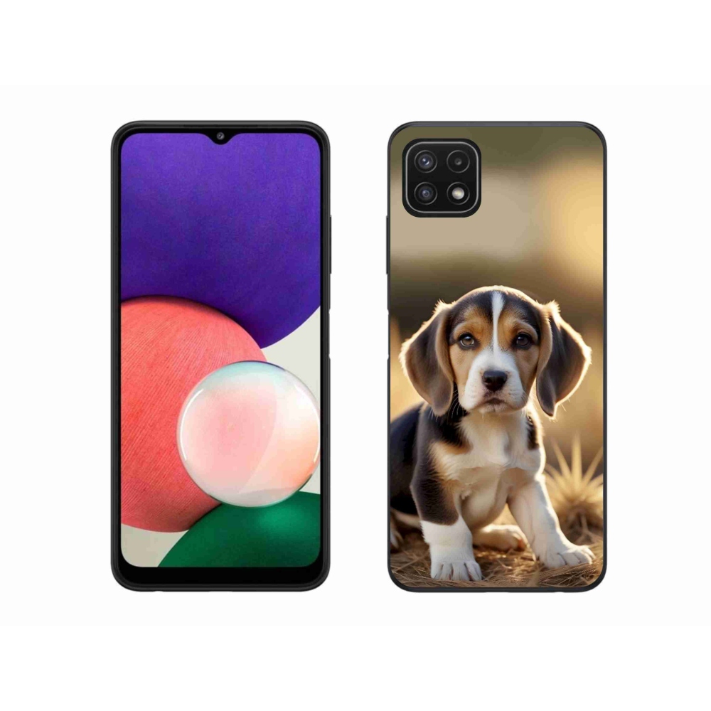 Gél borítás mmCase Samsung Galaxy A22 5G - aranyos beagle - Samsung Galaxy A22 5G számára