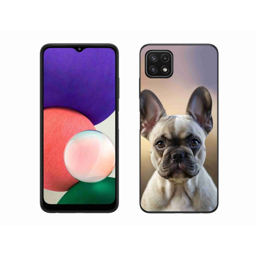 Gél borítás mmCase Samsung Galaxy A22 5G - aranyos francia bulldoghoz