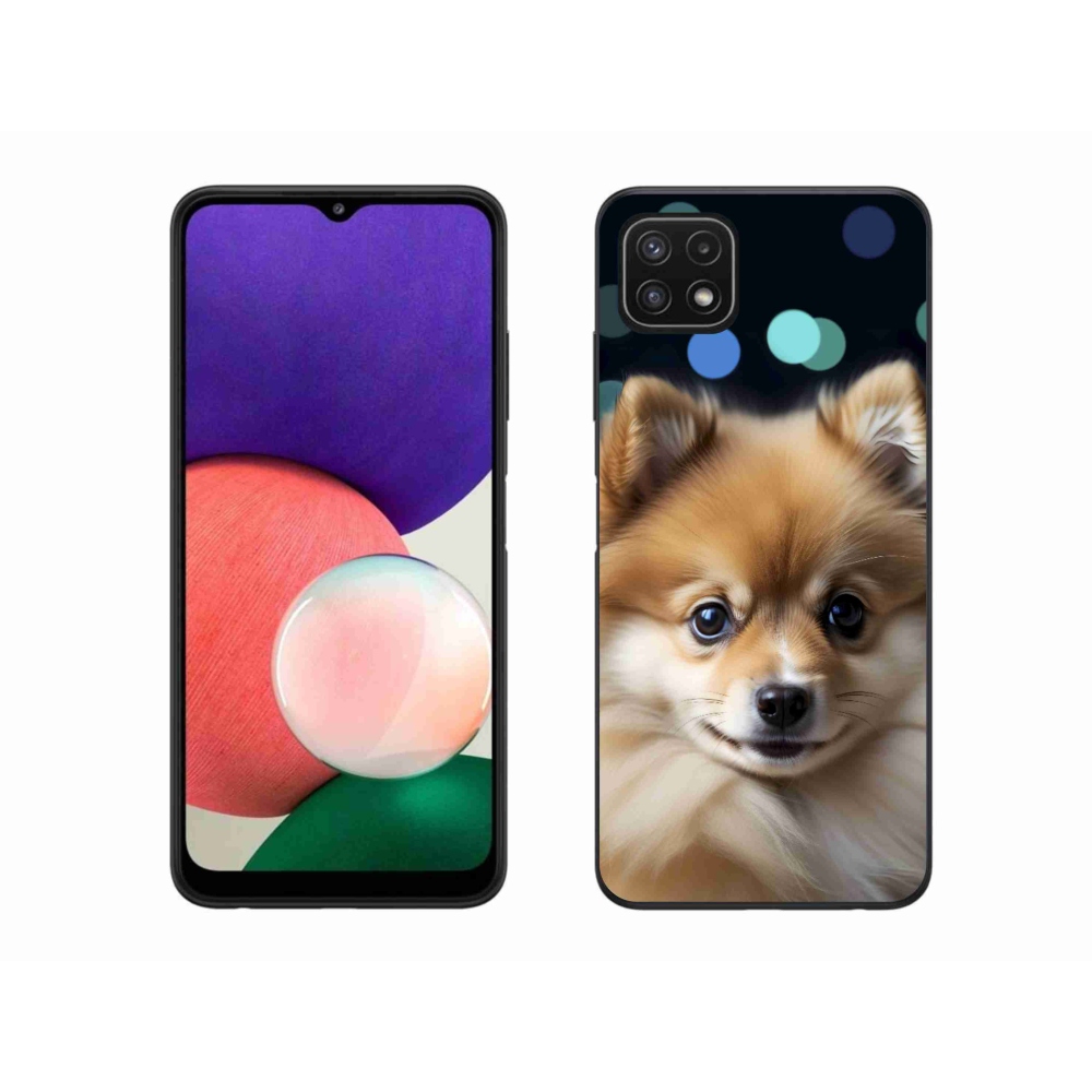 Gél borítás mmCase Samsung Galaxy A22 5G - aranyos pomerániai állathoz