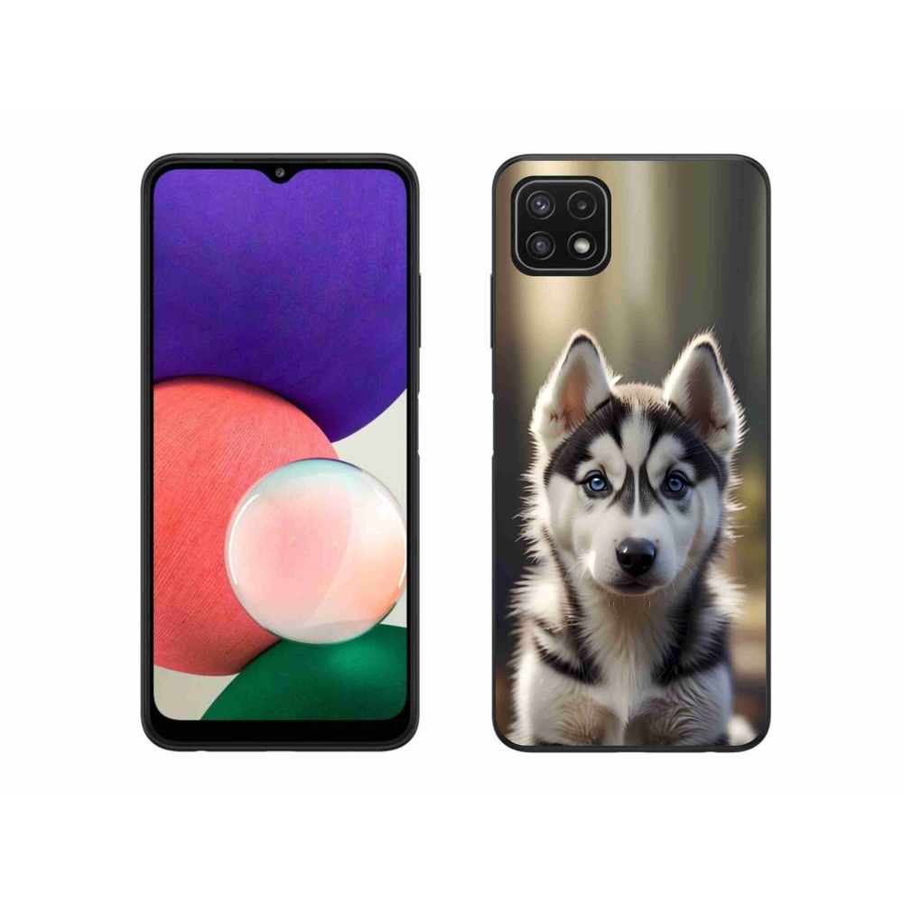 Gél borítás mmCase Samsung Galaxy A22 5G - aranyos szibériai husky - Samsung Galaxy A22 5G számára