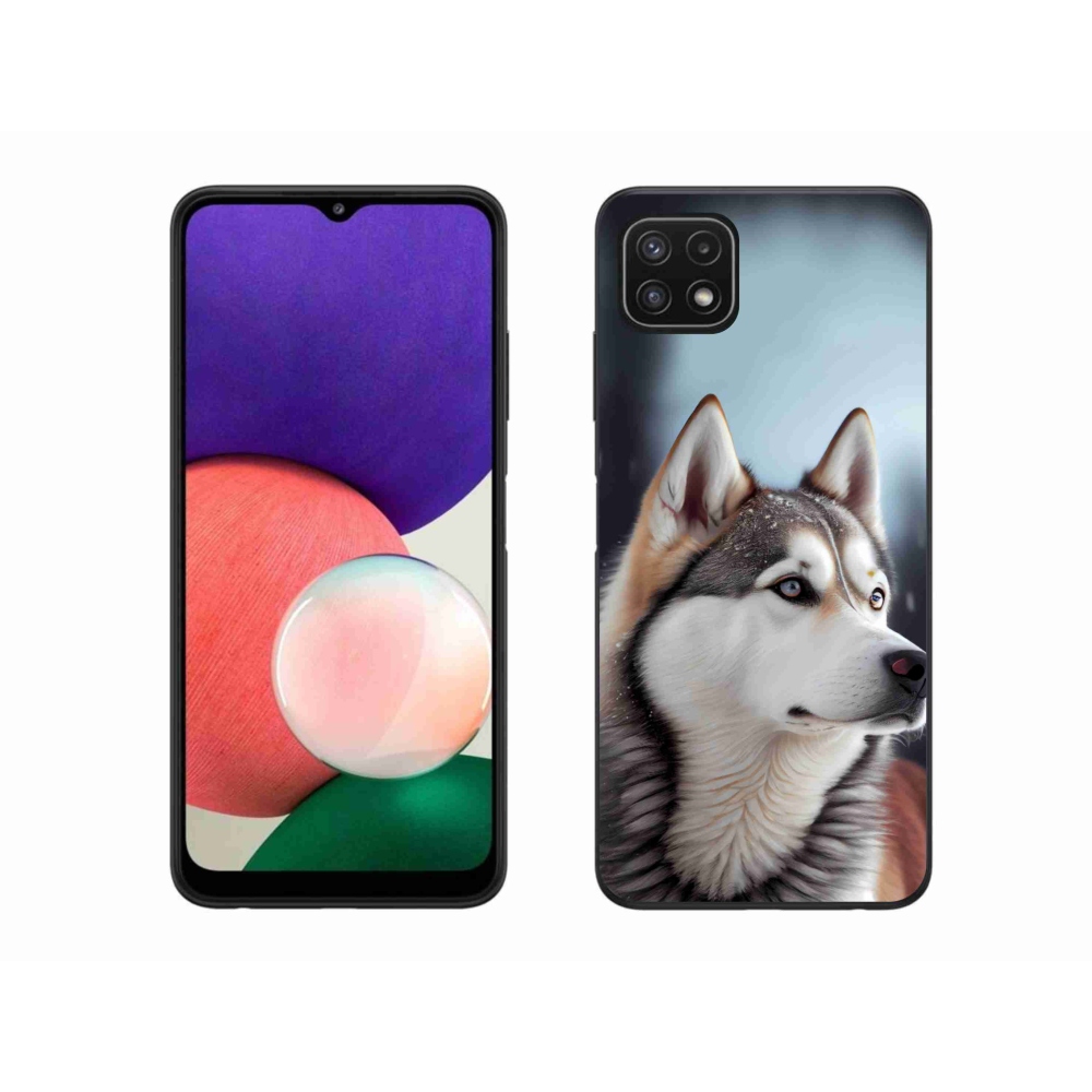 Gél borítás mmCase Samsung Galaxy A22 5G - Szibériai husky - Samsung Galaxy A22 5G számára