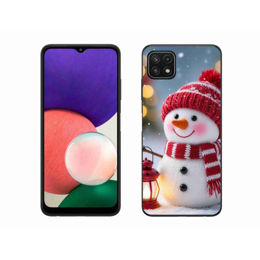 Gél borítás mmCase Samsung Galaxy A22 5G - hóember 2