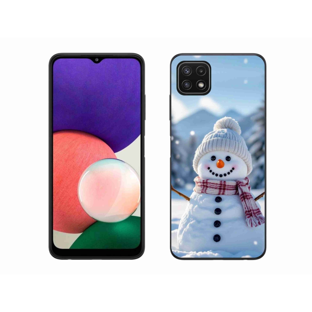 Gél védőhuzat mmCase Samsung Galaxy A22 5G - hóember 3