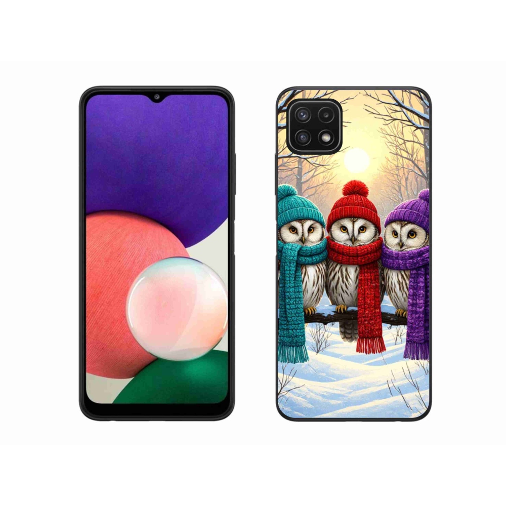 Zselés borítás mmCase Samsung Galaxy A22 5G - bagoly barátok