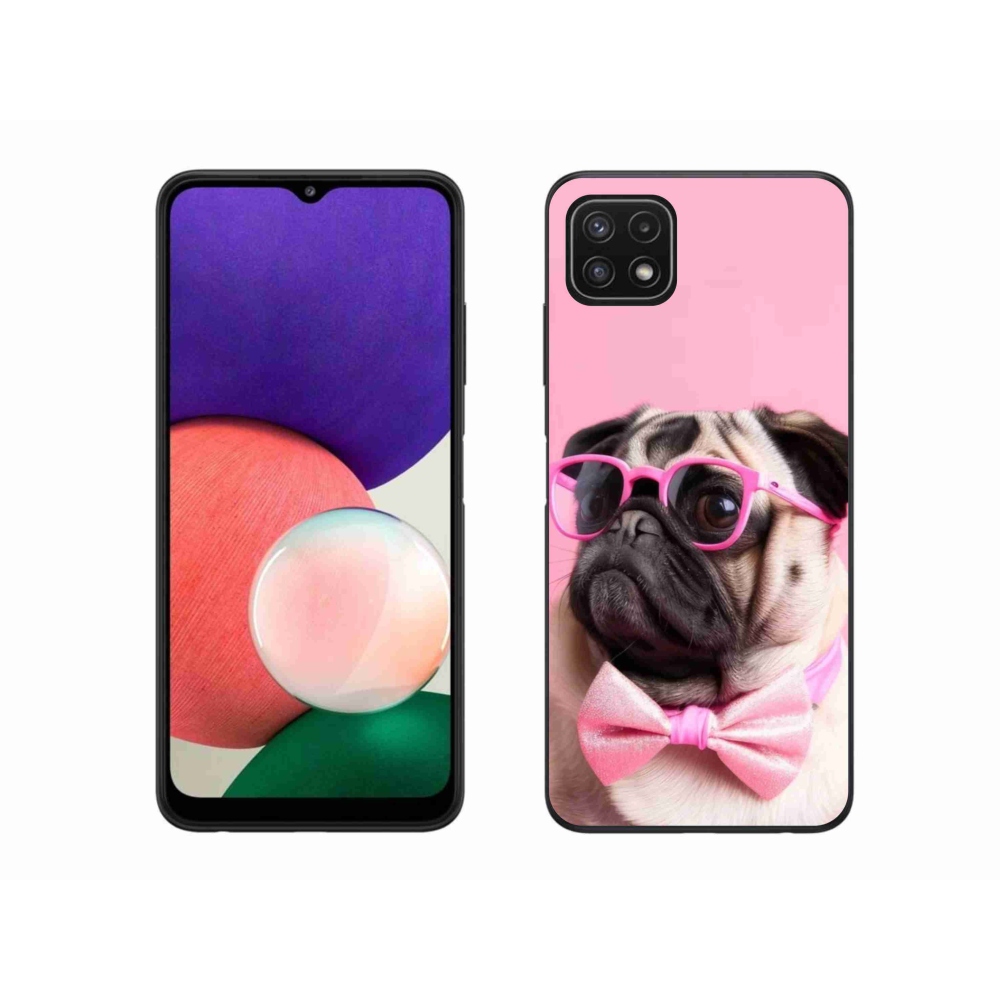 Gél borító mmCase Samsung Galaxy A22 5G - stílusos mopsz - Samsung Galaxy A22 5G - gél tok
