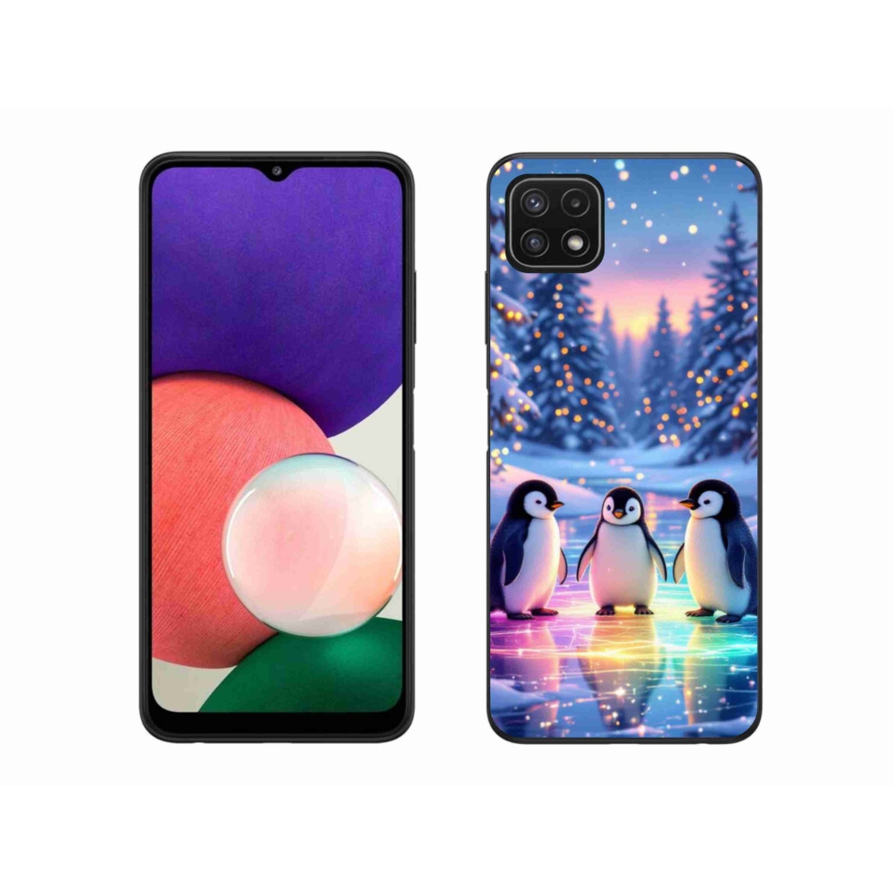 Gél borítás mmCase Samsung Galaxy A22 5G - pingvinekhez
