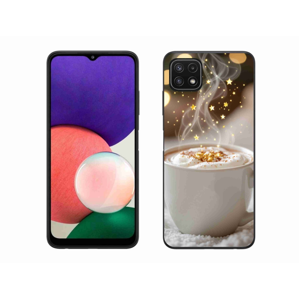 Gél borítás mmCase Samsung Galaxy A22 5G - Karácsonyi forró ital