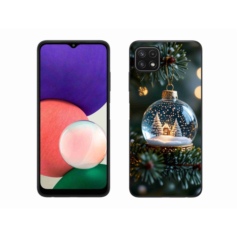 Gél borítás mmCase Samsung Galaxy A22 5G - Karácsonyi gömbök 2