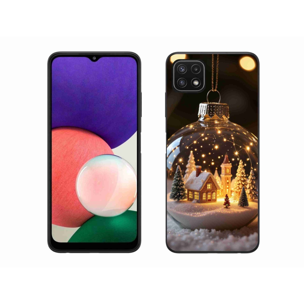 Gél borítás mmCase Samsung Galaxy A22 5G - Karácsonyi gömbök 3