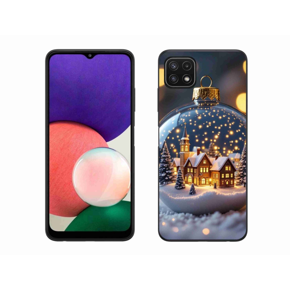 Gél borítás mmCase Samsung Galaxy A22 5G - Karácsonyi gömbök 4
