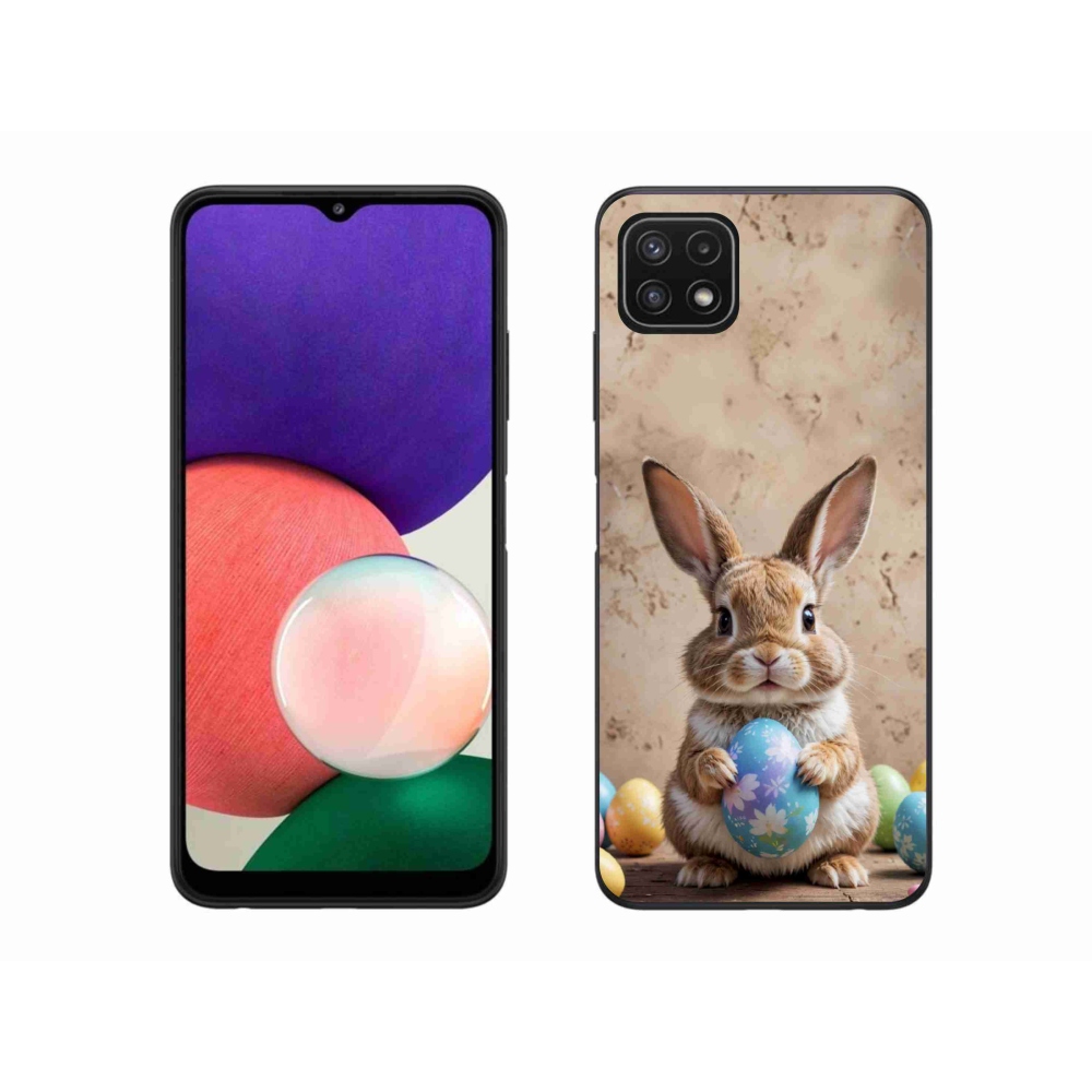 Zselés borítás mmCase Samsung Galaxy A22 5G - Húsvéti nyuszi