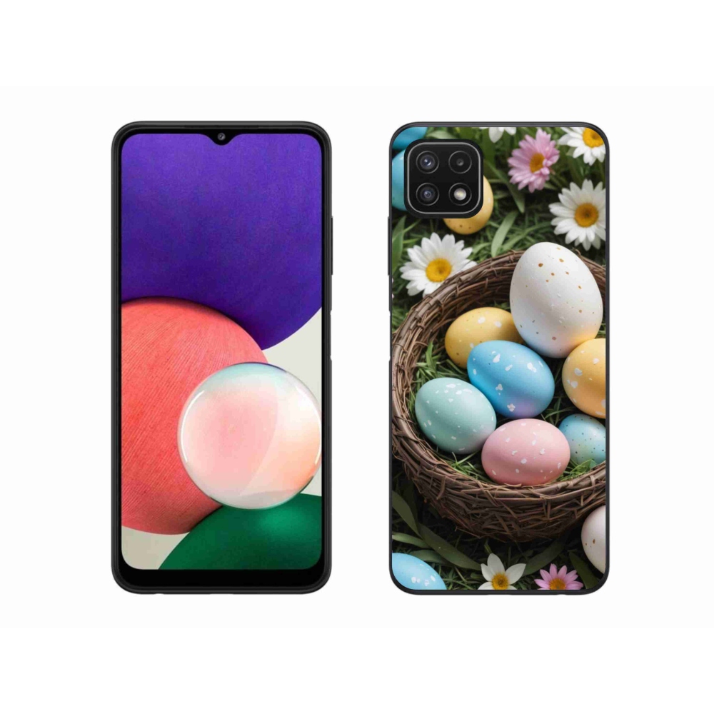 Zselés borítás mmCase Samsung Galaxy A22 5G - Húsvéti tojások 2