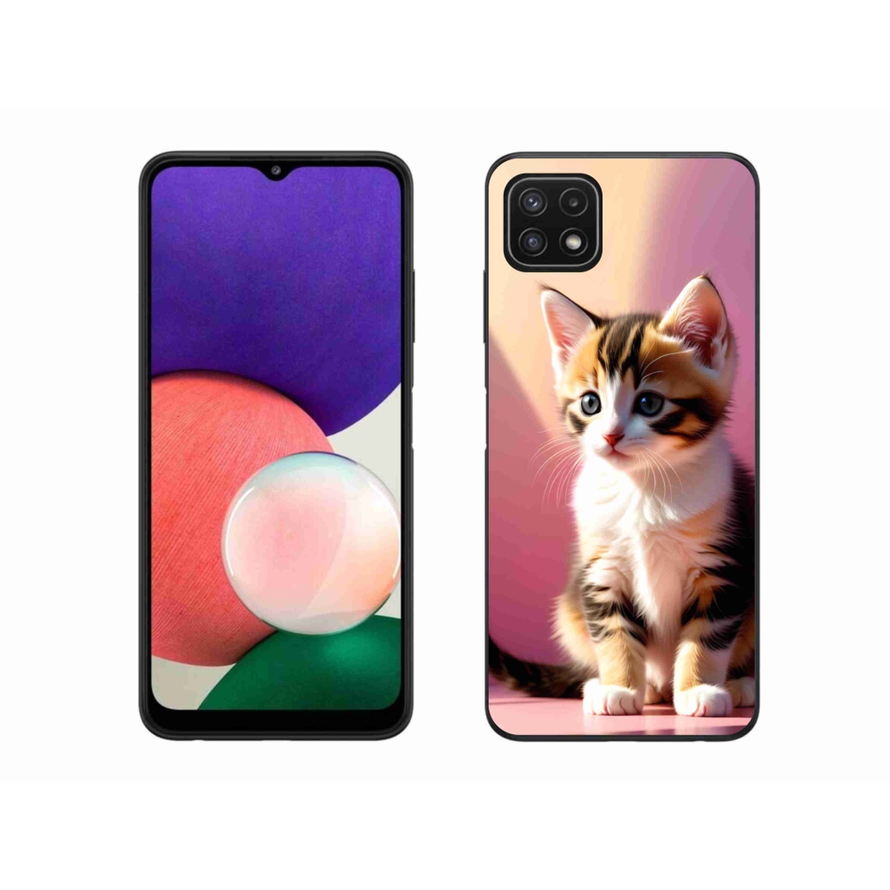 Zselés borítás mmCase Samsung Galaxy A22 5G - kíváncsi cica 2
