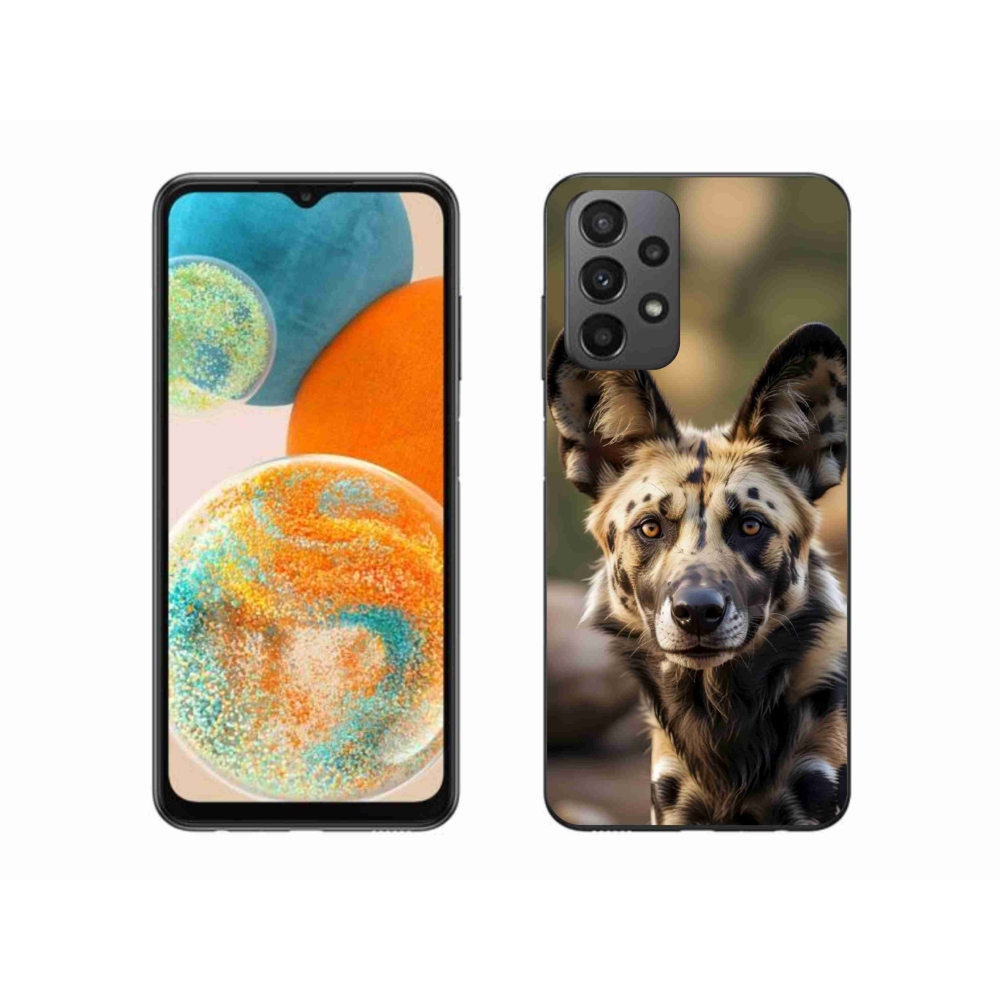 Gél borítás mmCase Samsung Galaxy A23 4G/5G - Afrikai vadkutya - Samsung Galaxy A23 4G/5G számára