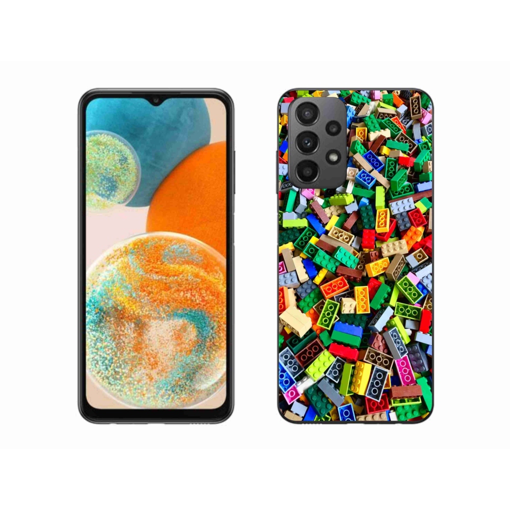 Zselés borítás mmCase Samsung Galaxy A23 4G/5G - színes építőkockák Samsung Galaxy A23 4G/5G készülékhez