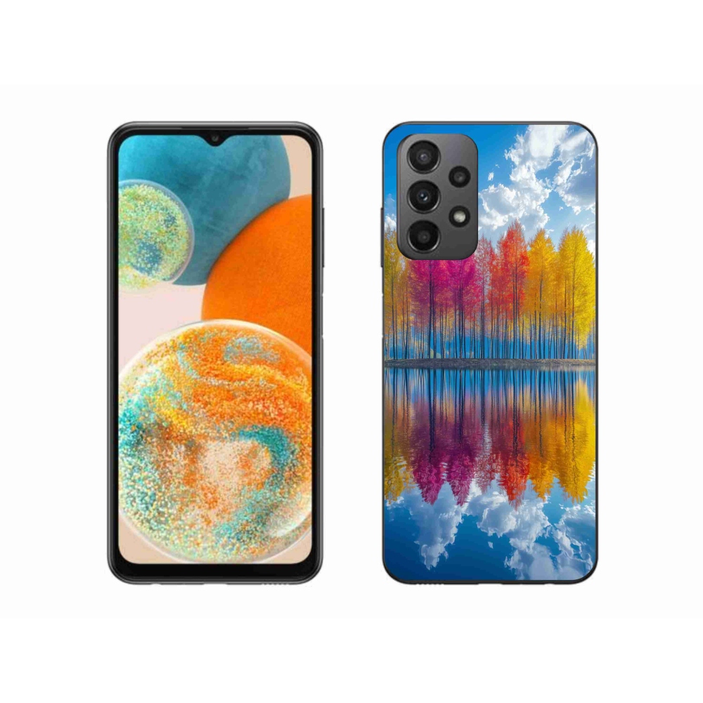 Gél borítás mmCase Samsung Galaxy A23 4G/5G - színes fákhoz