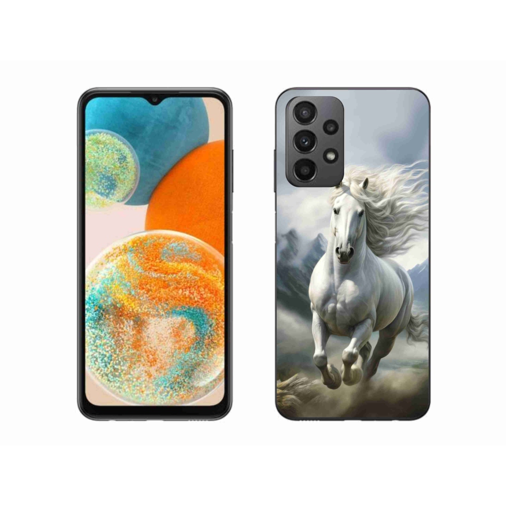 Gél borítás mmCase Samsung Galaxy A23 4G/5G - futó fehér ló 3