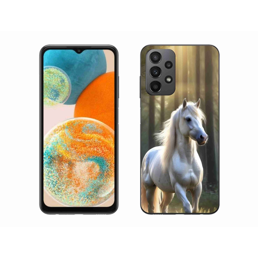 Zselés borítás mmCase Samsung Galaxy A23 4G/5G - fehér ló 3
