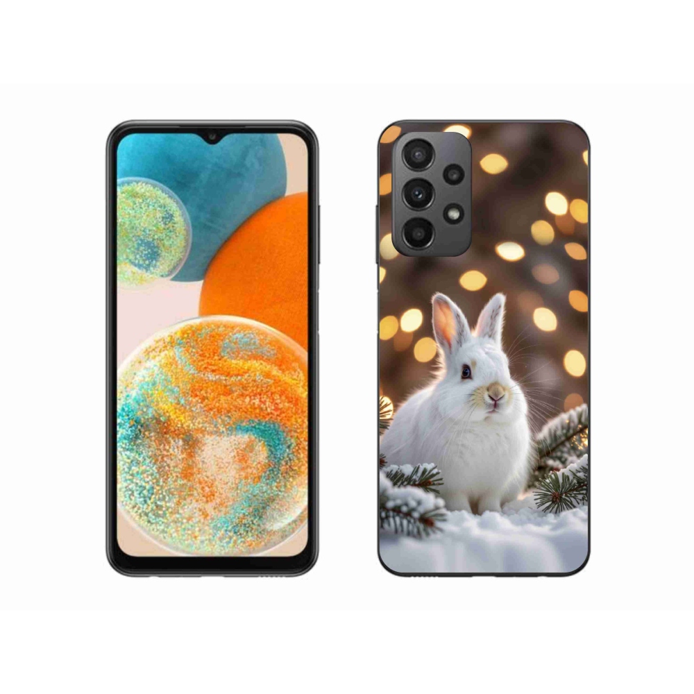 Zselés borítás mmCase Samsung Galaxy A23 4G/5G - fehér nyúl