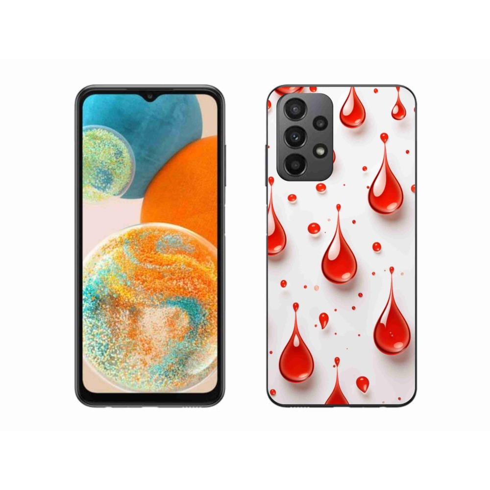 Zselés borítás mmCase Samsung Galaxy A23 4G/5G - piros cseppek