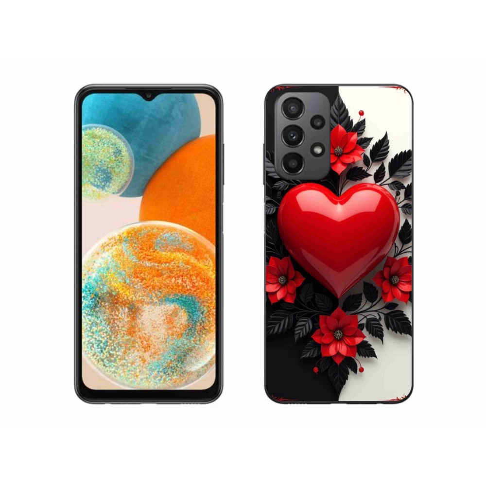 Zselés borítás mmCase Samsung Galaxy A23 4G/5G készülékhez - piros szív