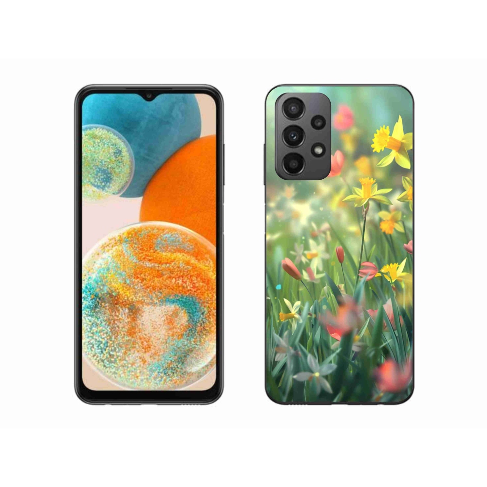 Gél borítás mmCase Samsung Galaxy A23 4G/5G - tavaszi virágokhoz