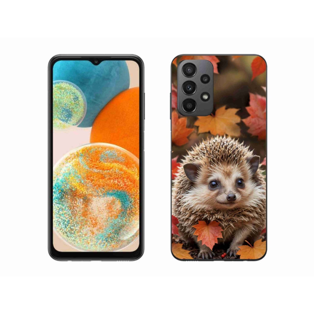 Zselés borítás mmCase Samsung Galaxy A23 4G/5G készülékhez - sün a levelekben