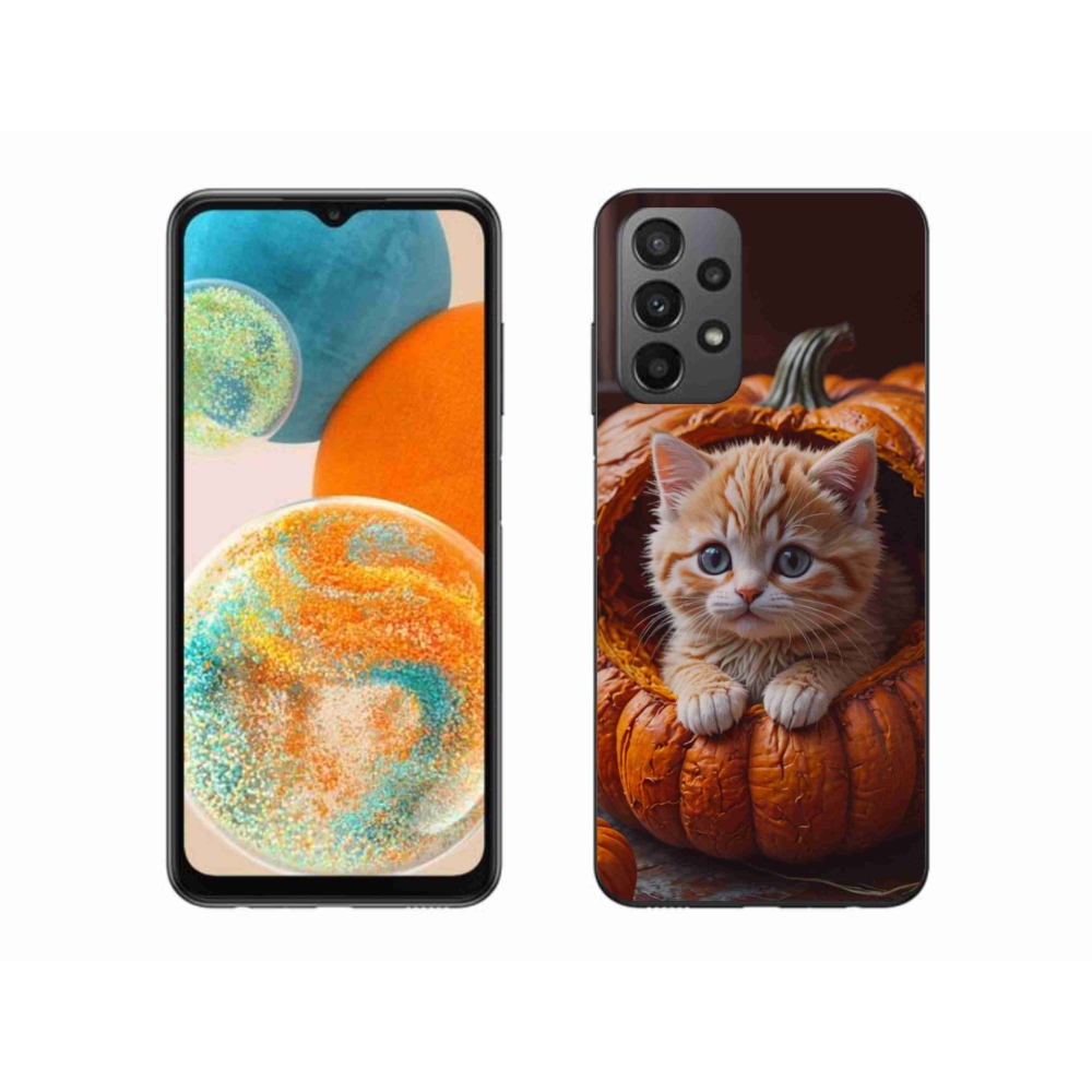 Gél borítás mmCase Samsung Galaxy A23 4G/5G készülékhez - cica és tök 2