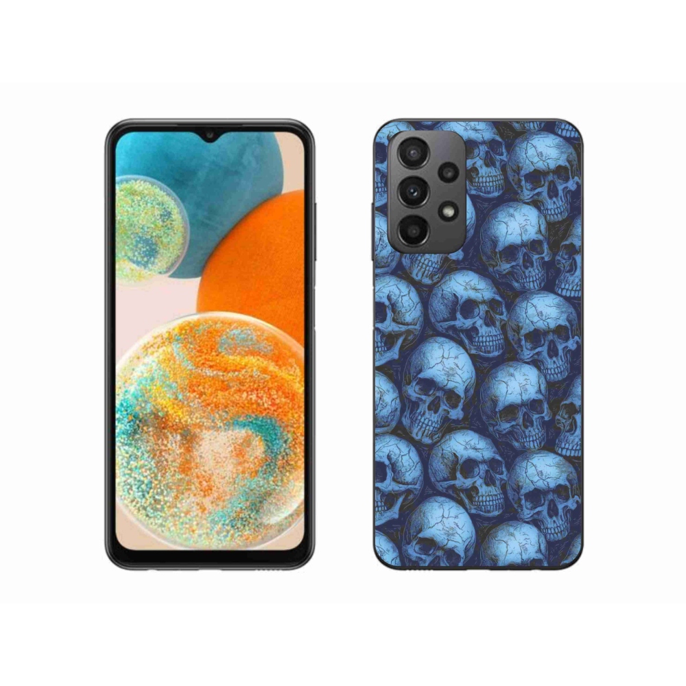 Zselés borítás mmCase Samsung Galaxy A23 4G/5G - koponyákhoz