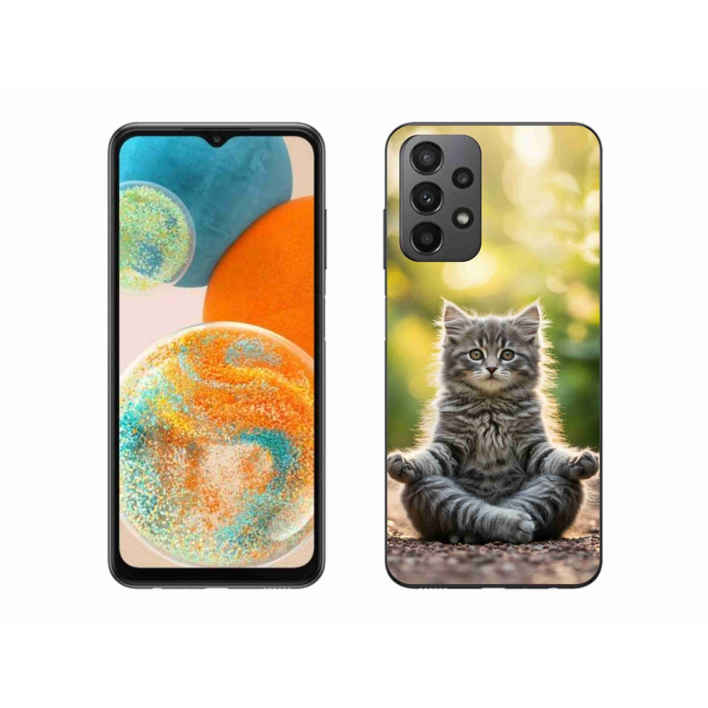 Gél borítás mmCase Samsung Galaxy A23 4G/5G készülékhez - meditáló cica