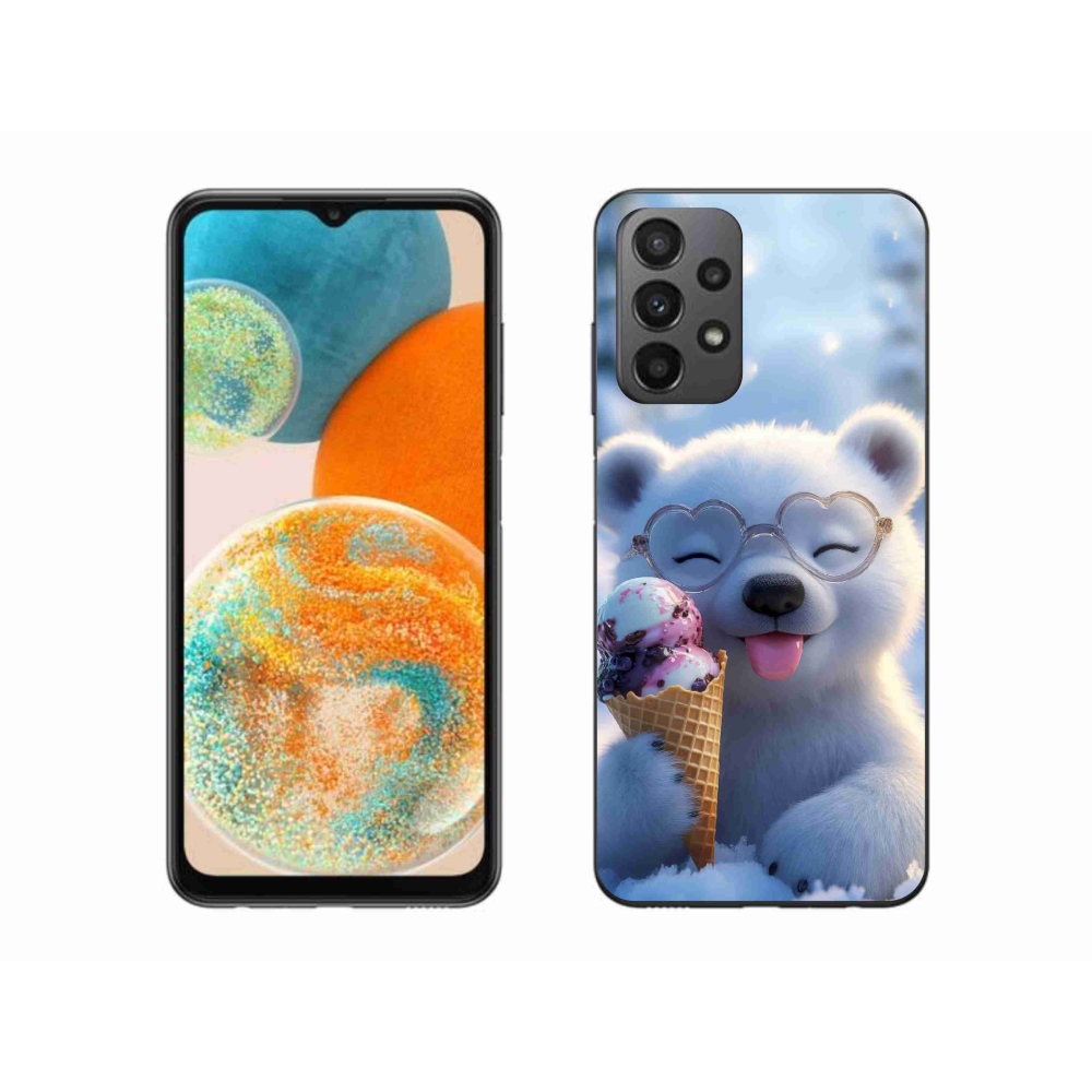 Zselés borítás mmCase Samsung Galaxy A23 4G/5G készülékhez - mackó fagylalttal