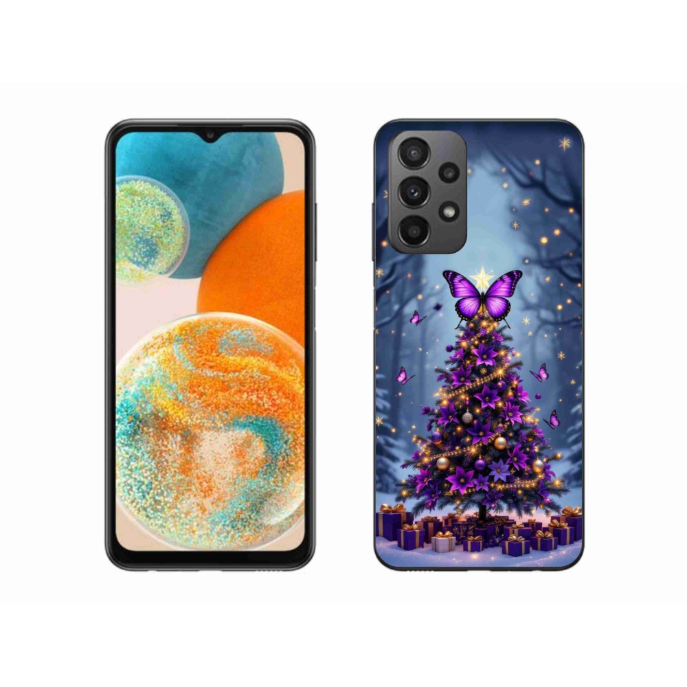 Gél borítás mmCase Samsung Galaxy A23 4G/5G - pillangó karácsonyfa