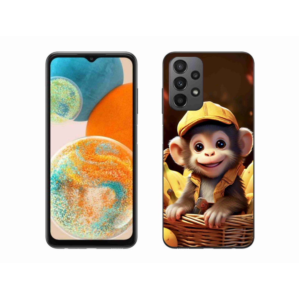 Zselés borítás mmCase Samsung Galaxy A23 4G/5G - majom a kosárban