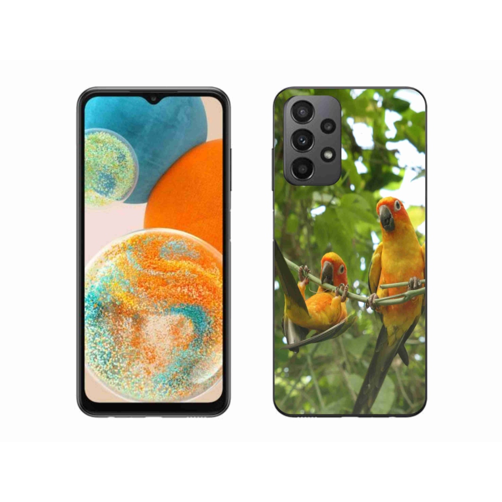 Gél borítás mmCase Samsung Galaxy A23 4G/5G - papagájok aratingy