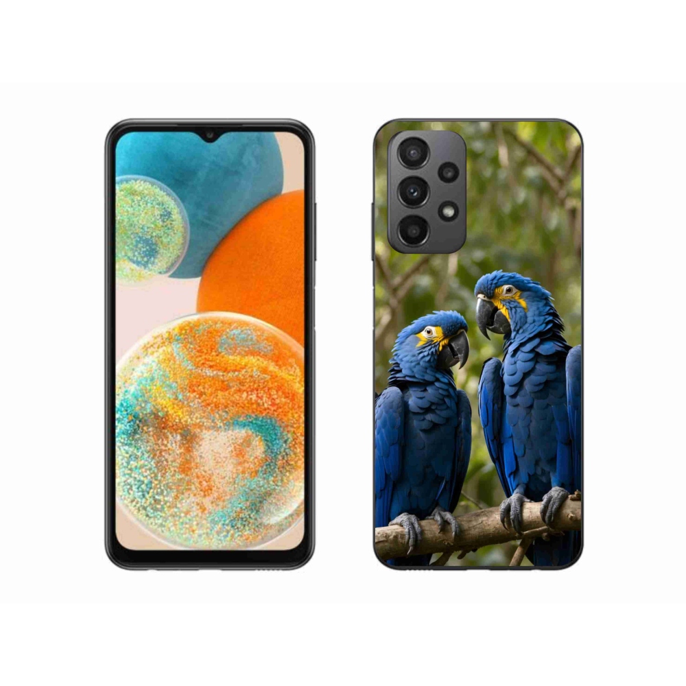 Zselés borítás mmCase Samsung Galaxy A23 4G/5G - papagáj duó számára