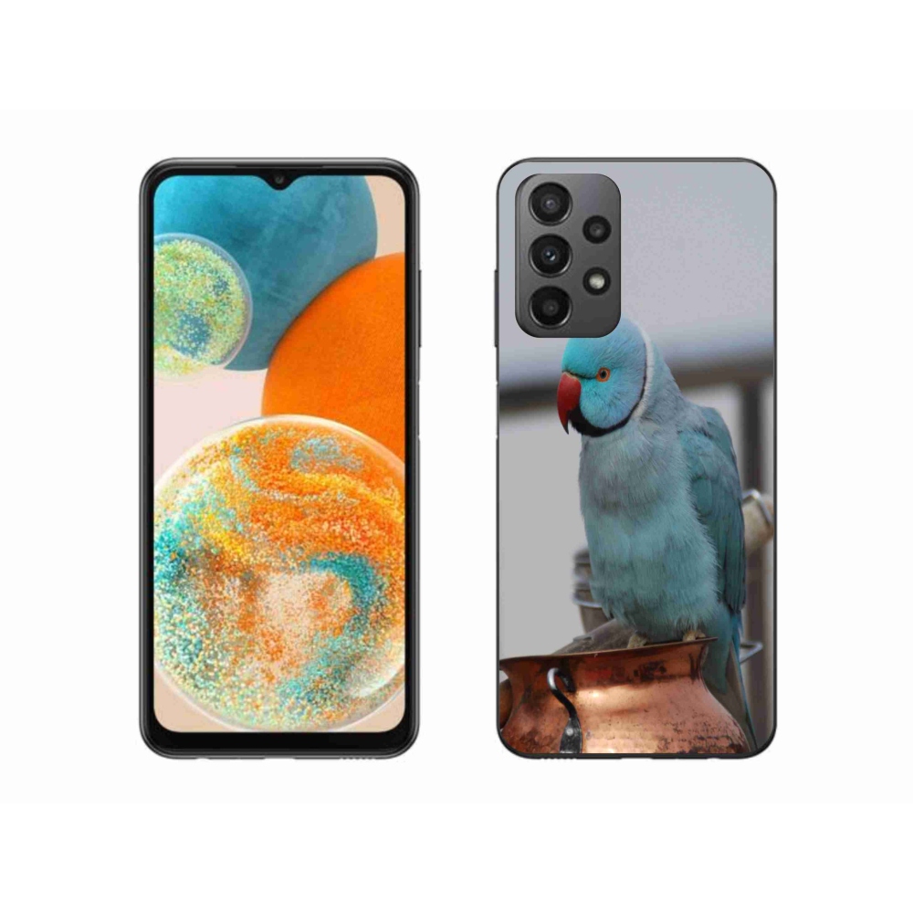 Zselés borítás mmCase Samsung Galaxy A23 4G/5G készülékhez - papagáj alexander kék