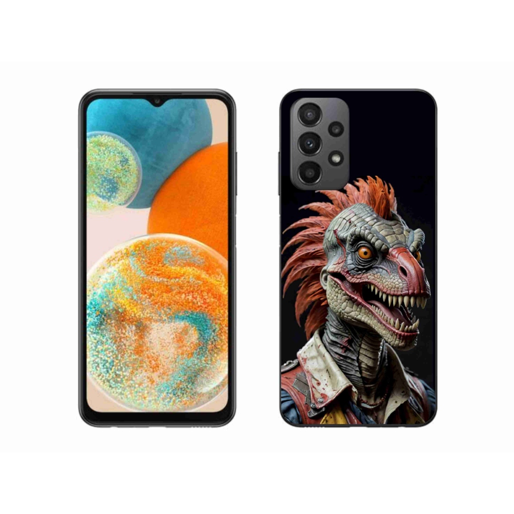 Zselés borítás mmCase Samsung Galaxy A23 4G/5G készülékhez - punk dinoszaurusz