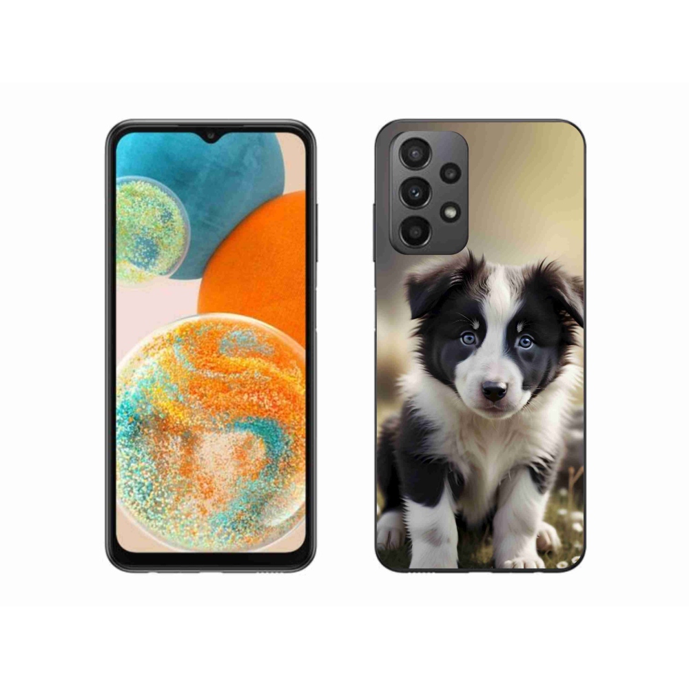 Gél borítás mmCase Samsung Galaxy A23 4G/5G készülékhez - aranyos border collie