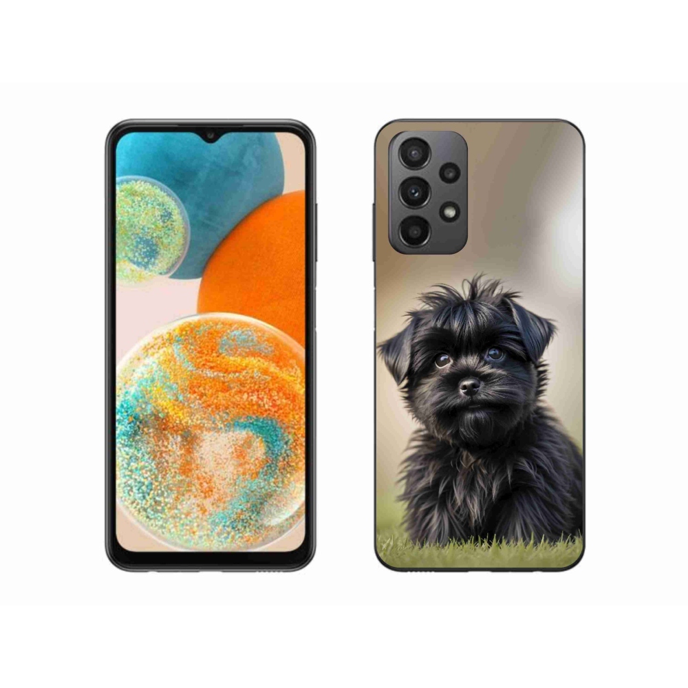 Gél borítás mmCase Samsung Galaxy A23 4G/5G készülékhez - aranyos fekete kutya