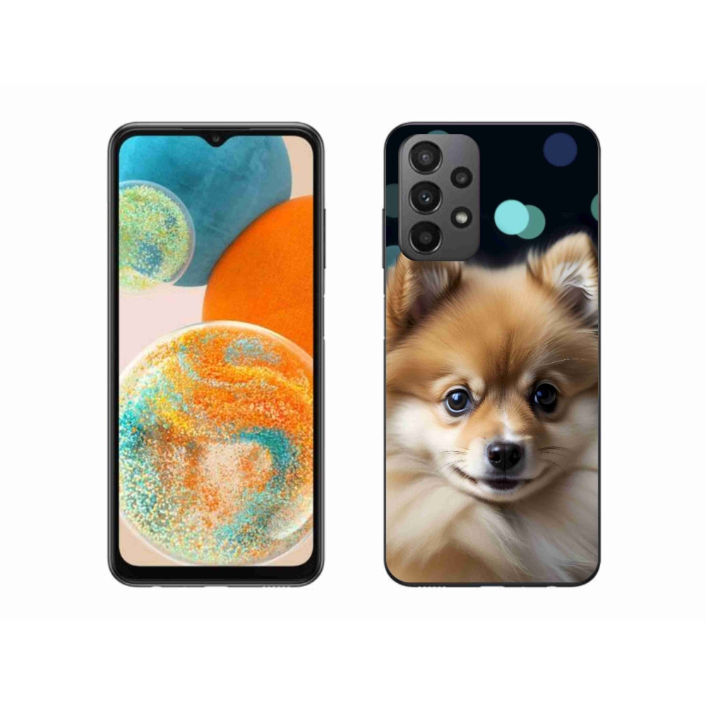 Gél borítás mmCase Samsung Galaxy A23 4G/5G készülékhez - aranyos pomerániai kutya