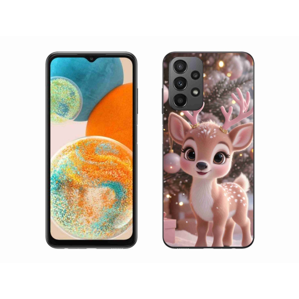 Zselés borítás mmCase Samsung Galaxy A23 4G/5G készülékhez - aranyos rénszarvas