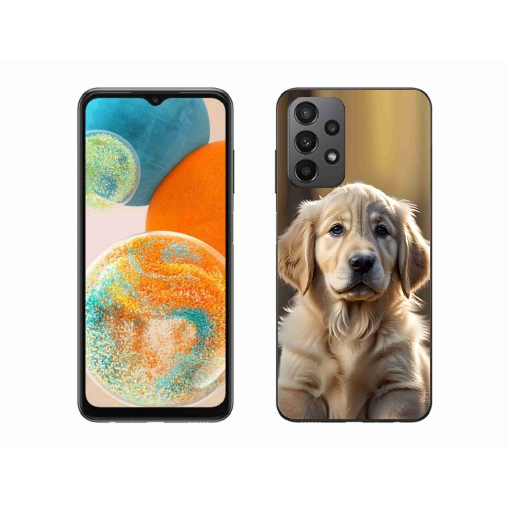 Gél borítás mmCase Samsung Galaxy A23 4G/5G készülékhez - aranyos arany retriever